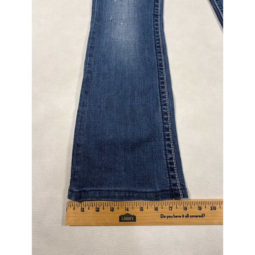 Miss Me JPS5152 Bootcut Jeans Medium Dark Wash Rhinestone Embellished Size 29 31 - Picture 7 of 13